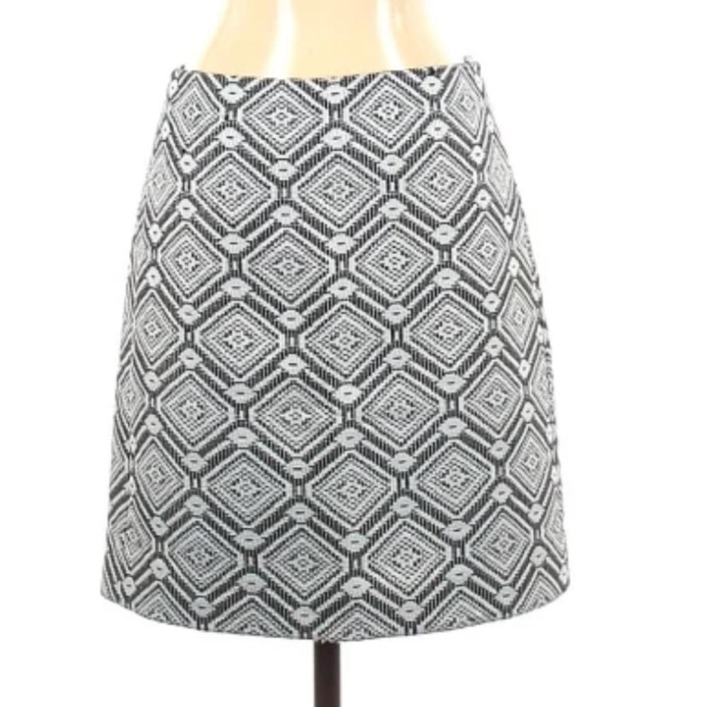 NWT J.Crew Skirt Black and White Size 00